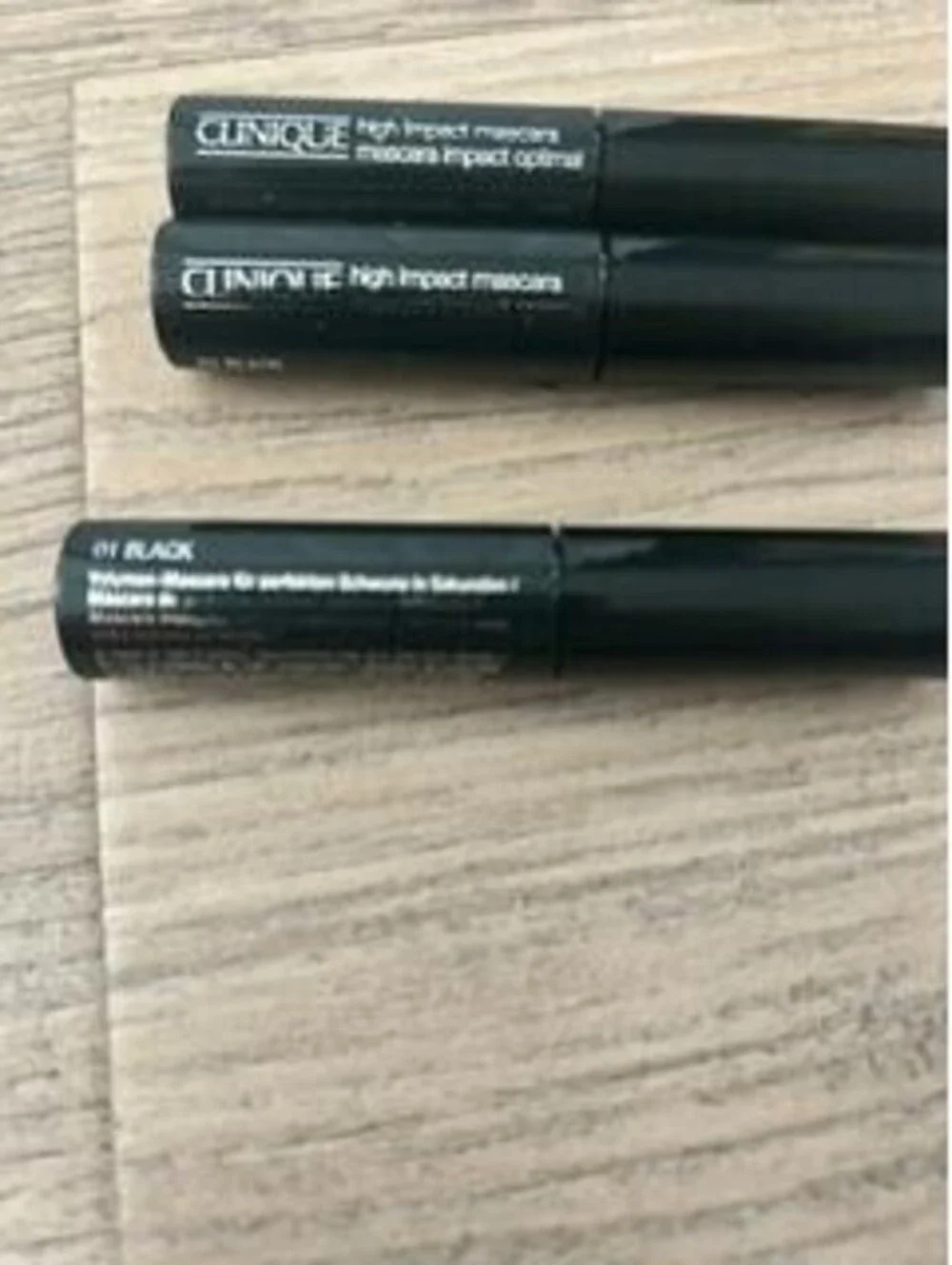 Lot of 3 Clinique High Impact Mascara 01 Black Travel Sample Size New